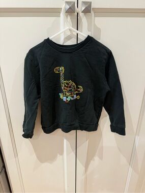 Hello baby dark green 4t Sweatshirt with Colorful Dino Graphic